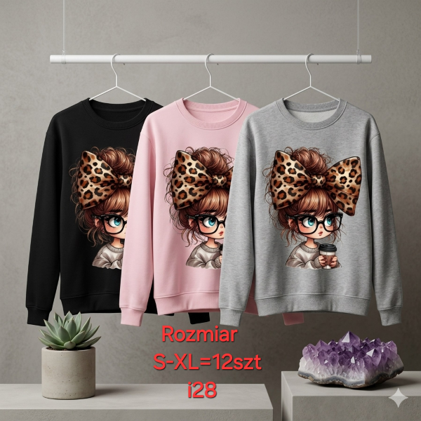 Bluzki damskie Roz S-XL, 1 Kolor Paczka 12 szt